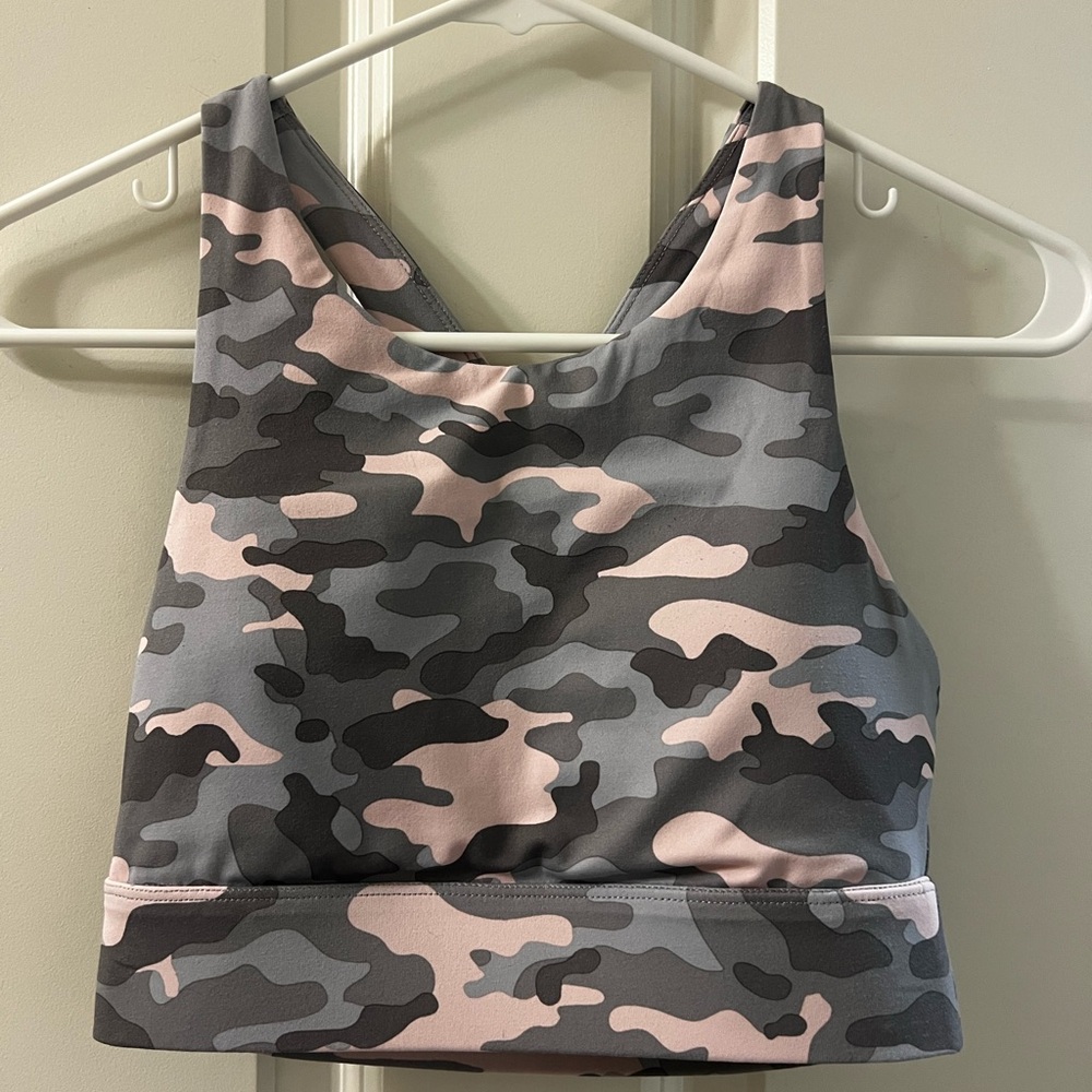 Camo Print No-Bounce Sports Bra